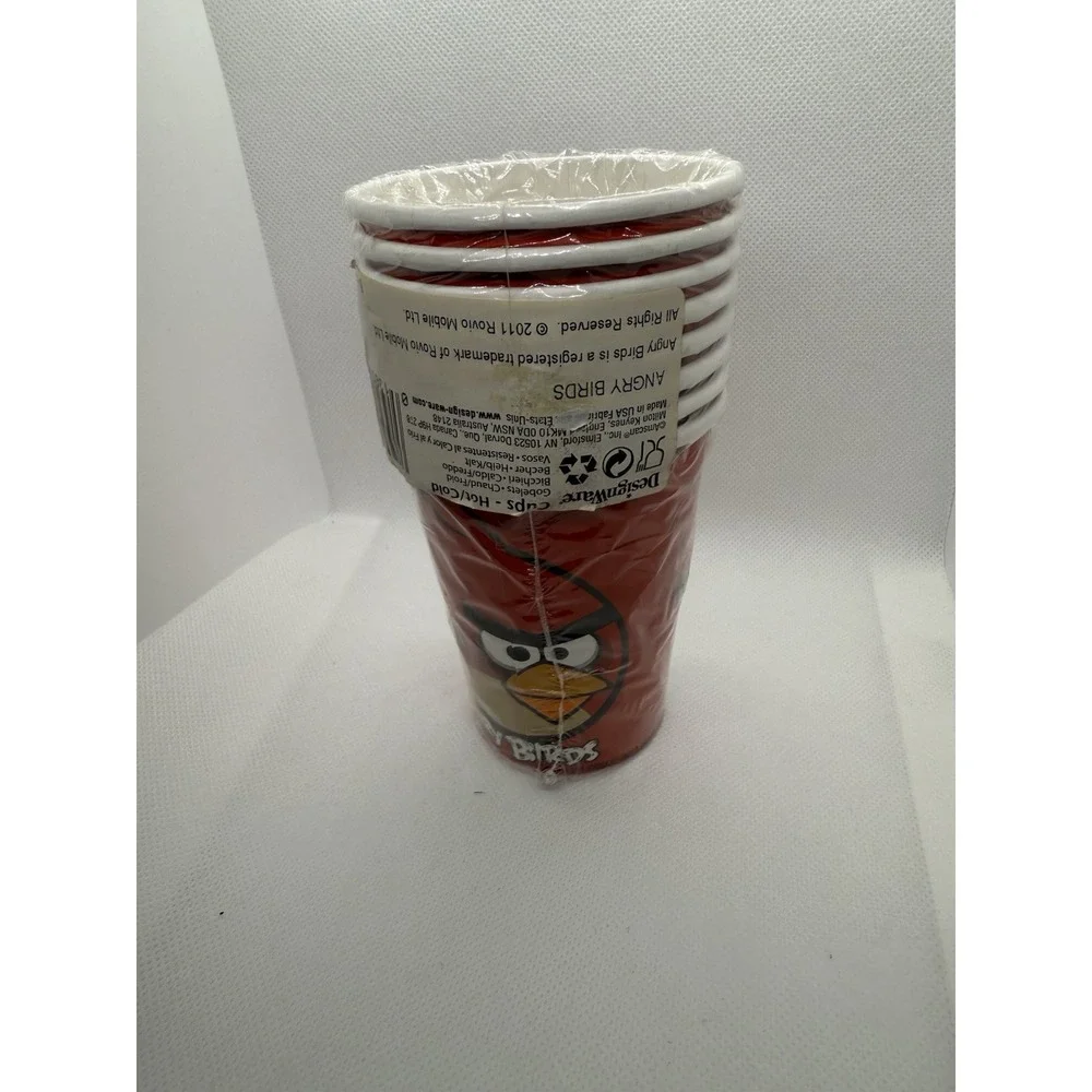 Angry Birds 9 oz Paper Cups 8-Count Sealed Licensed 2011 Rovio Mobile Ltd